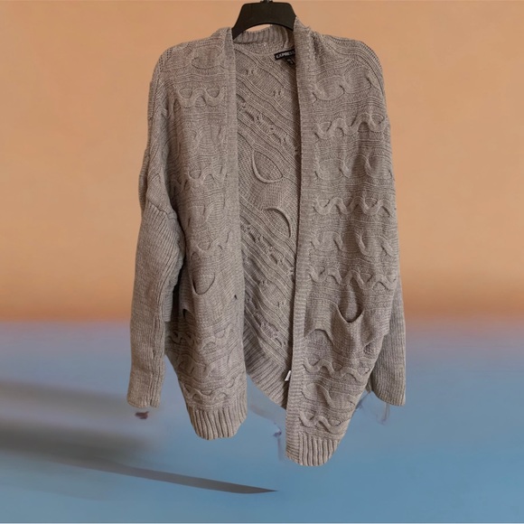Express Sweaters - Express Asymmetrical Cardigan